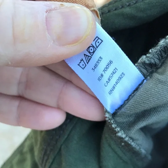 Ann Taylor LOFT Julie Olive Green Camo Trousers Pants Button Back Pockets 10 - Picture 9 of 15